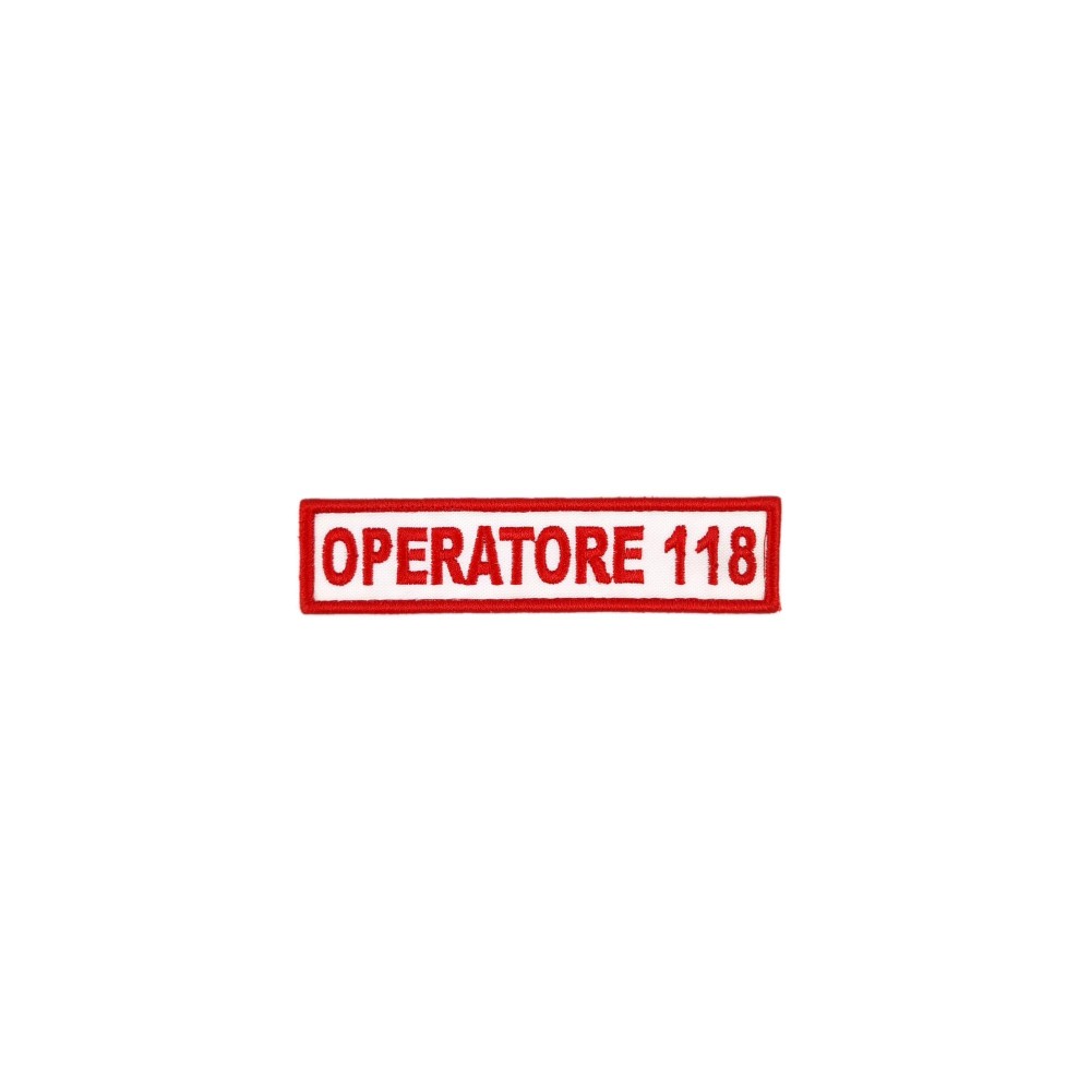 Patch Operatore 118 Croce Rossa ricamata