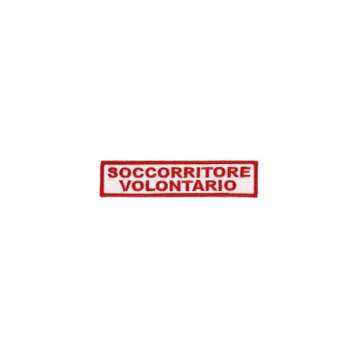 Patch Soccorritore Volontario Croce Rossa ricamata