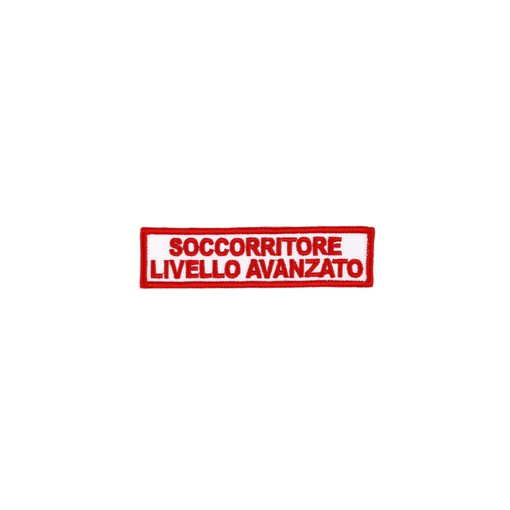 Patch Soccorritore Livello Avanzato Croce Rossa ricamata