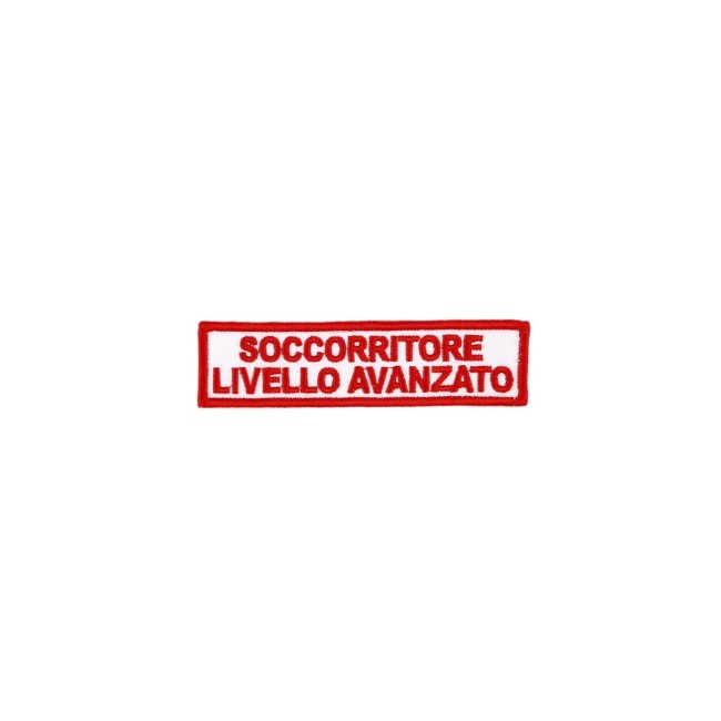 Patch Soccorritore Livello Avanzato Croce Rossa ricamata