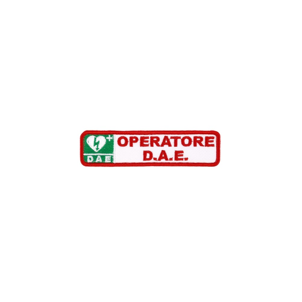 Patch Operatore DAE Croce Rossa ricamata