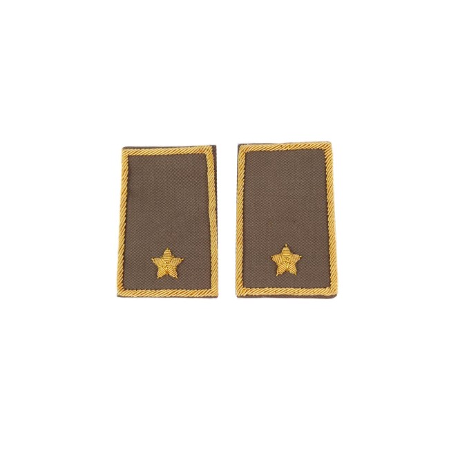 Tubolari Sottotenente Esercito ricamati kaki