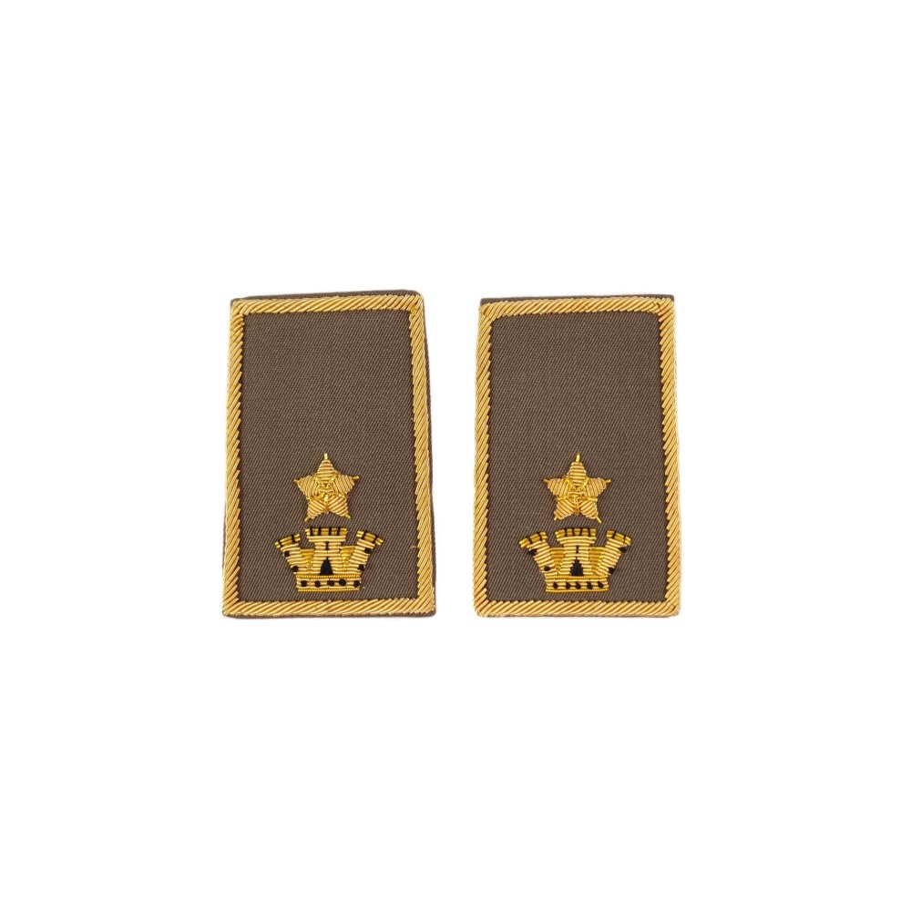 Tubolari Maggiore Esercito ricamati kaki