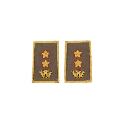 Tubolari Tenente Colonnello Comandante Esercito ricamati kaki