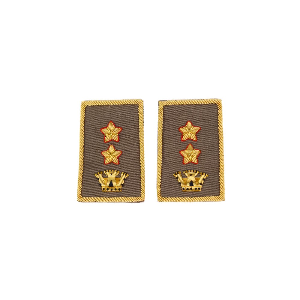 Tubolari Tenente Colonnello Comandante Esercito ricamati kaki
