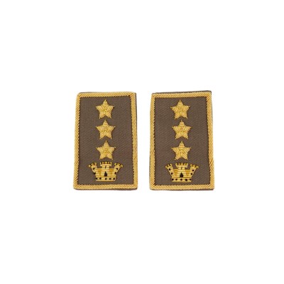 Tubolari Colonnello Esercito ricamati kaki