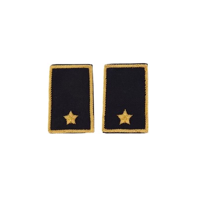 Tubolari Sottotenente Esercito ricamati neri