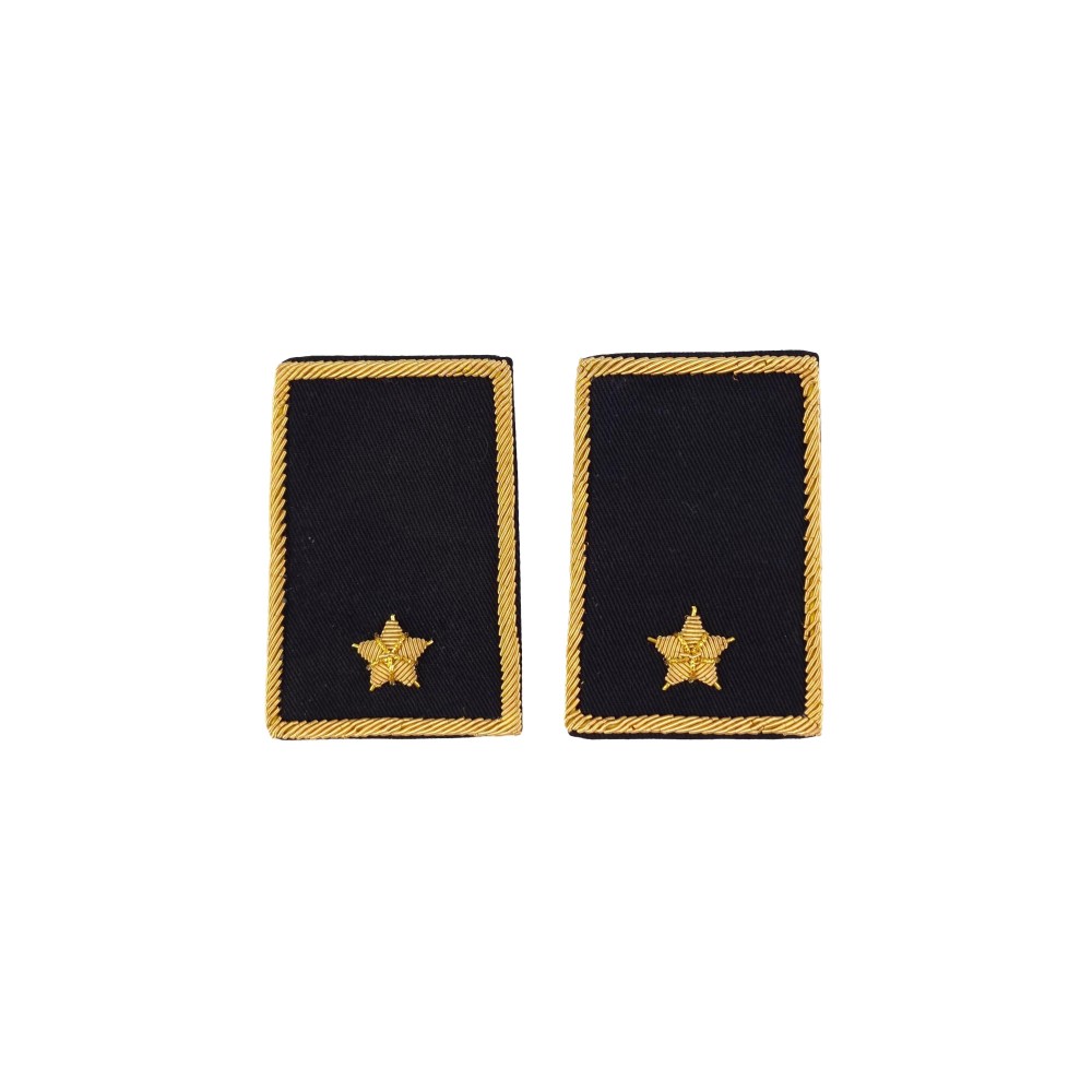 Tubolari Sottotenente Esercito ricamati neri