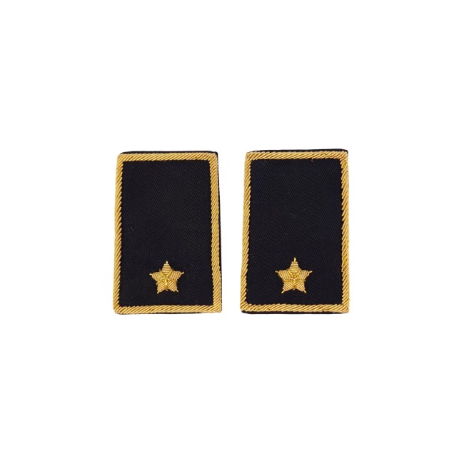 Tubolari Sottotenente Esercito ricamati neri