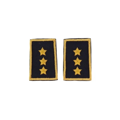 Tubolari Capitano Esercito ricamati neri