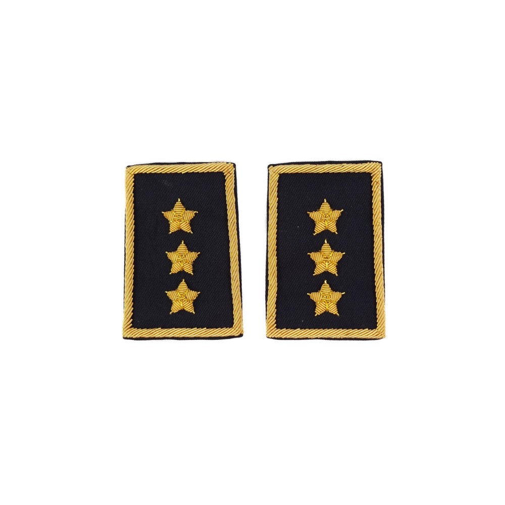 Tubolari Capitano Esercito ricamati neri