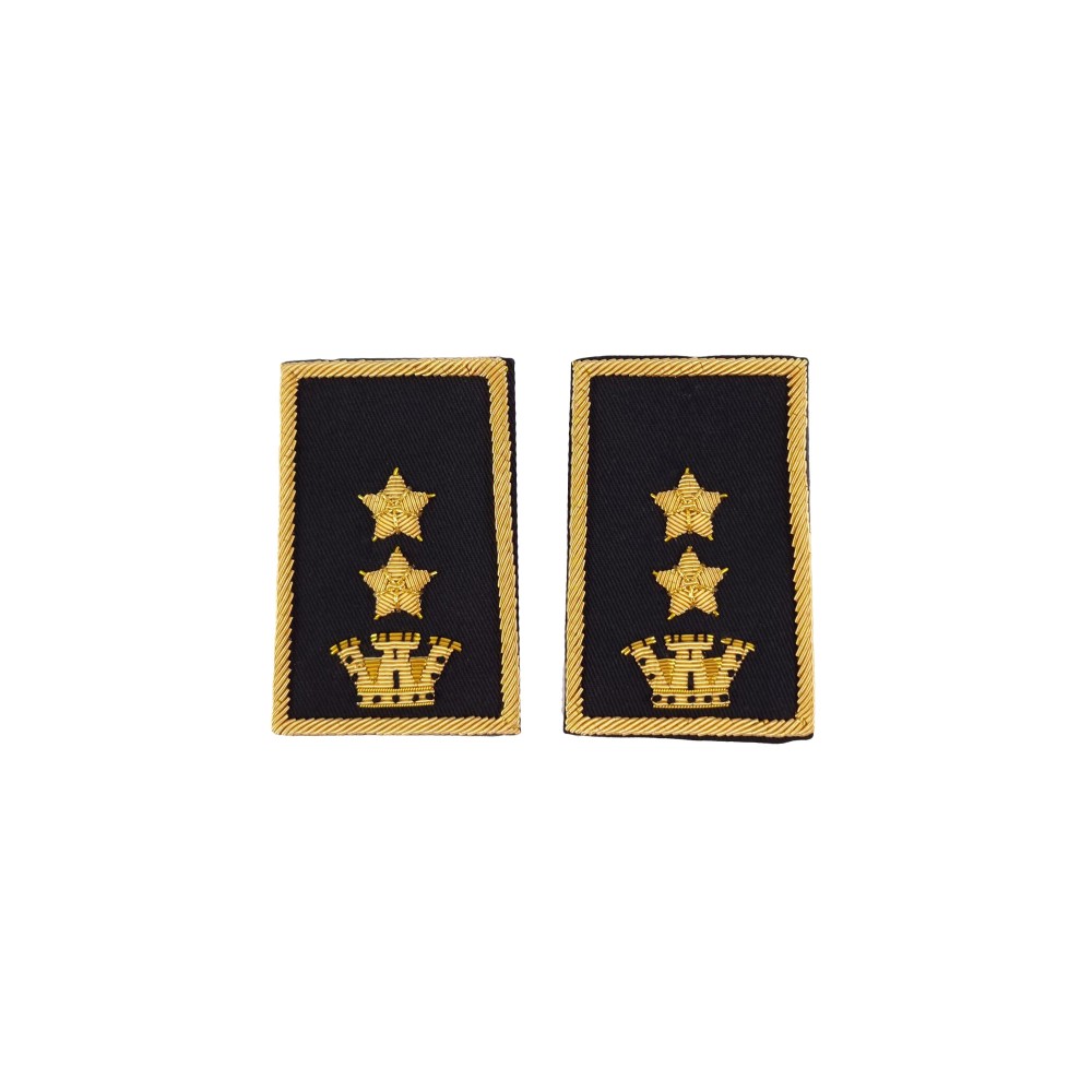 Tubolari Tenente Colonnello Esercito ricamati neri