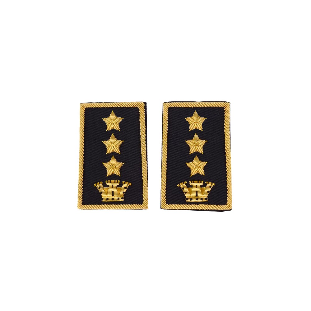 Tubolari Colonnello Esercito ricamati neri