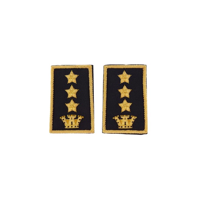 Tubolari Colonnello Esercito ricamati neri