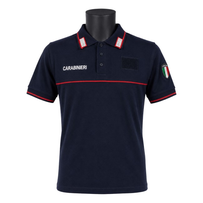 Polo Carabinieri Blu Estiva in Cotone frontale