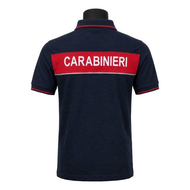 Polo Carabinieri Blu Estiva in Cotone retro