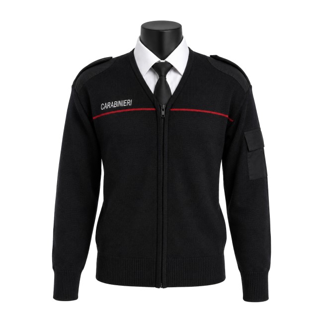 Maglione Carabinieri con zip scollo a V frontale