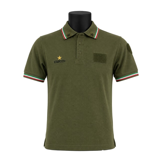 Polo Esercito manica corta in Cotone/Poliestere frontale