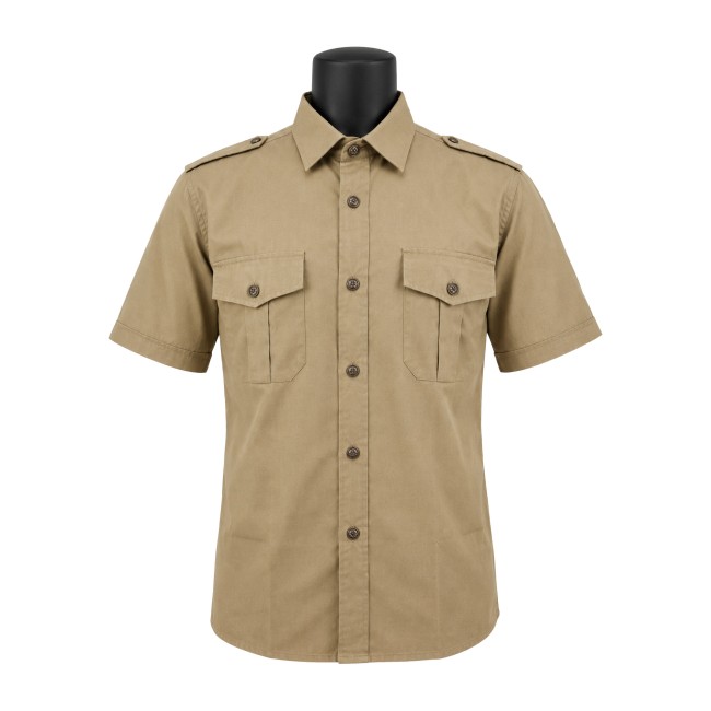 Camicia estiva Esercito uomo kaki frontale