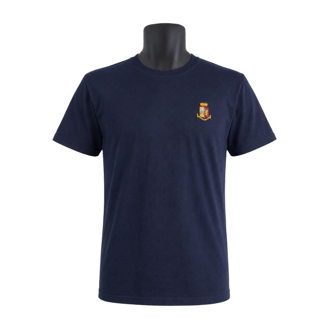 T-shirt Polizia di Stato blu in cotone frontale