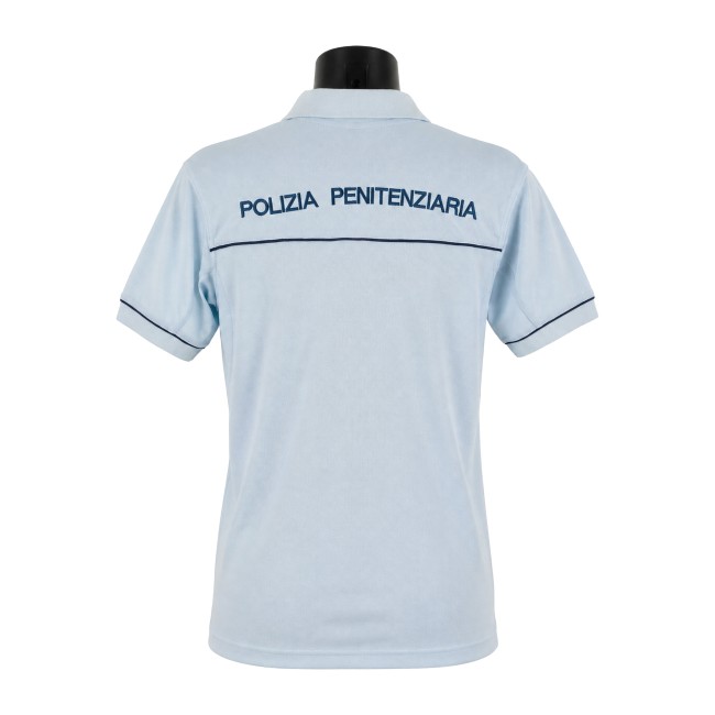 Polo Polizia Penitenziaria manica corta in poliestere posteriore